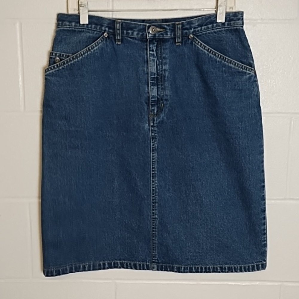 Liz Claiborne 10 Denim 5 pocket Classic Skirt